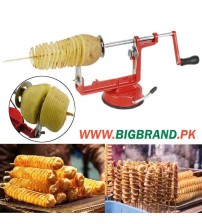 Manual Stainless Steel Veg Fruit Potato Twisted Spiral Slicer French Fry Cutter